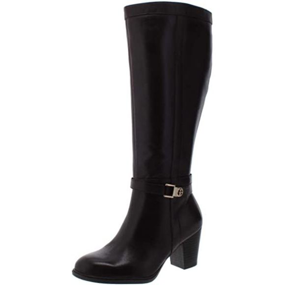 Giani Bernini Womens Rozario Leather Almond Toe Knee High Fashion Boots Black Size 12 main image 1
